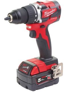 Milwaukee M18 Koolborstelloze Boormachine CBLDD-0 , met lader, 2x 5A accu, zonder koffer